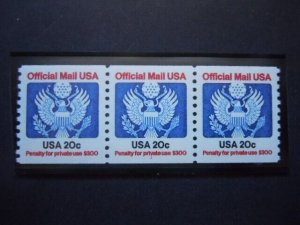 #O135 20c Official Mail Plate PNC3 #1 MNH OG VF CV $7 Includes New Mount