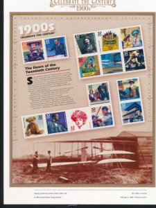USPS 1998 COMMEMORATIVE PANEL #3182 32c CELEBRATE CENTURY 1900S 