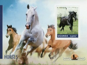 Uganda 2014 HORSES s/s  Perforated Mint (NH)