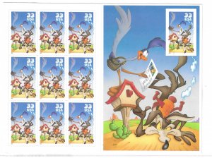 US #3391 2000 WILE E COYOTE- PANE OF 10 33 CENT STAMPS-MINT NEVER HINGED