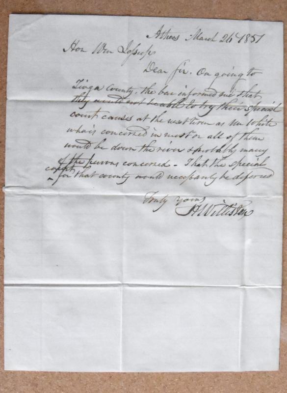 1851 Stampless. Interesting  letter. See details below