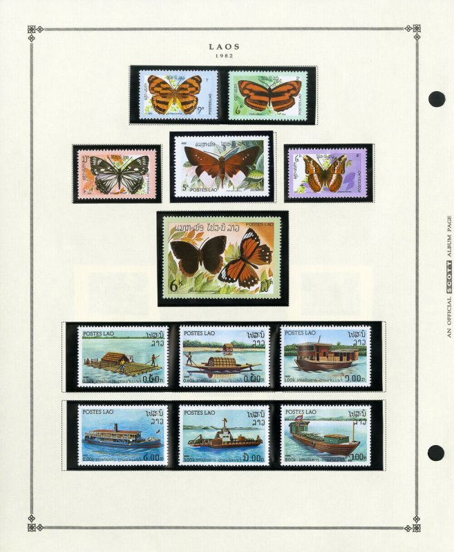 Laos Loaded Mostly Mint 1951 to 1998 Rather Complete Stamp Collection