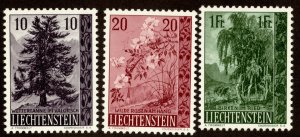 Liechtenstein Scott 312-314 Mint never hinged.