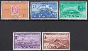 Tonga - 1961 Postal service Sc# 114/118 - MH (1117)