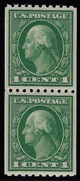 Scott #441 - $180.00 – XF/Sup-OG- NH – PSE cert graded XF-Sup-95 Great coil pair