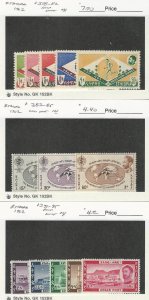 Ethiopia, Postage Stamp, #378-382, 383-385, 391-5 Mint NH, 1962, JFZ