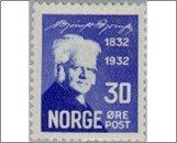 Norway NK 188 Bjørnstjerne Bjørnson 30 Øre Ultramarine