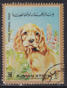 UAE Ajman Unlisted Cocker Spaniel Puppy 1972