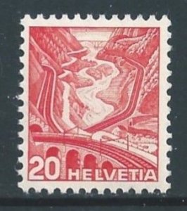 Switzerland #232c NH 20c St. Gotthard Railroad w/Grilled Gum