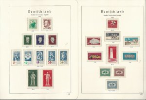 Germany DDR Stamp Collection on 24 Hingless Lighthouse Pages, 1959-63, JFZ