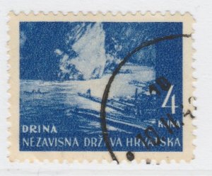 1941 Croatia Pictorial Designs 4k Used Stamp A19P11F629-