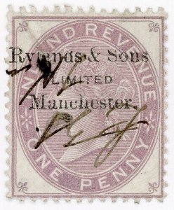 (I.B) QV Commercial Overprint : Rylands & Sons (Manchester)