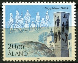 Finland Åland Islands Sc#22 MNH, 20m lt bl & multi, History (1986)