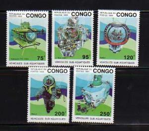 Congo MNH SC# 1021-6 Submarines 2014CV $14.00