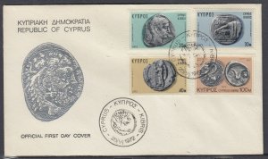 Cyprus Scott 386-9 FDC - Silver Staters