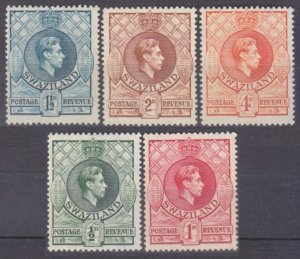 1938 Swaziland 27A-28A,29D,30A,32C King George VI 9,70 €