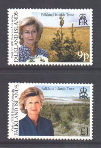 Falkland Islands SG865/866, 2000 Visit of Princess Alexandra Set MNH**