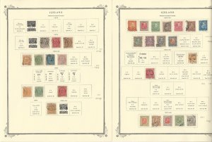 Iceland Collection 1873 to 1984 on 40 Scott Specialty Pages