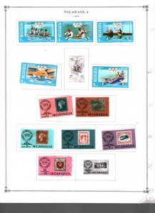 Collection, Nicaragua Part B Scott Album Page, 1976/1983, Cat $101, Mint & Used