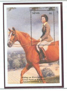 Nevis #805 Mint (NH) Souvenir Sheet (Queen) (Royalty)