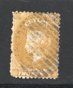 Ceylon #49     F/VF, Used, 8p olive, CV $275.00 .....  1290034