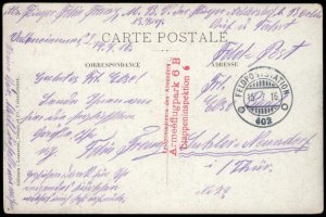 Germany WWI Air Force Armee Flugpark 6B Valenciennes Feldpost Cover G68312