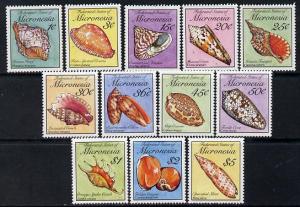 Micronesia 1989 Sea Shells definitive set complete 12 val...