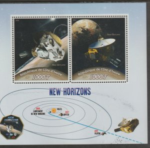 SPACE NEW HORIZONS sheet containing two values mnh