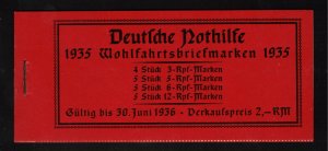 GERMANY 1935 Welfare Complete Booklet; Michel MH41; MNH