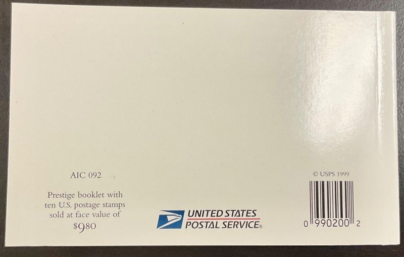 BK279  3377a US Navy  Prestige Submarine  Booklet FV $9.80  2000