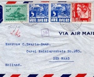 DUTCH EAST INDIES WW2 Air Mail Cover LOEBOEKLINGAU GERMANY CENSOR 1940 DL28