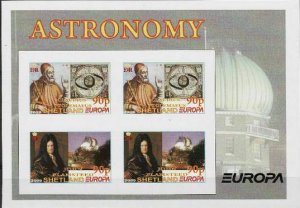 SHETLAND - 2009 - Europa,  Astronomy - Imp 4v Sheet - M N H - Private Issue