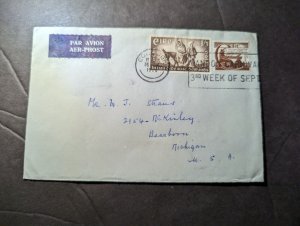 1950 Ireland Airmail Cover Corcaigh to Dearborn MI USA