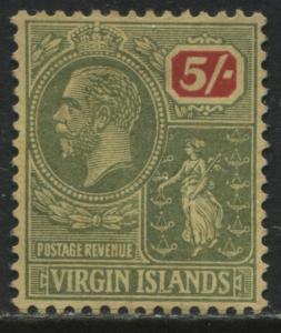 Virgin Islands KGV 1922 5/ unused no gum