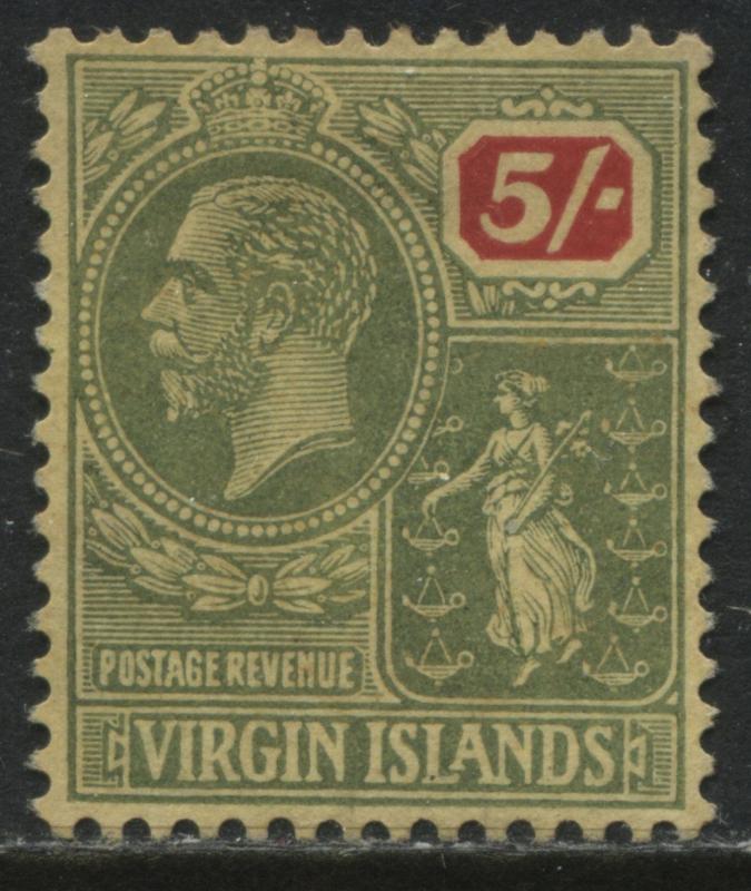 Virgin Islands KGV 1922 5/ unused no gum