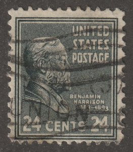 Usa, stamp, scott#828, used, hinged,  24 cents, Harrison