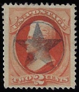 Scott #183 - $95.00 – VF/XF-used – PSE cert graded VF-XF-85 – Fancy star cancel!