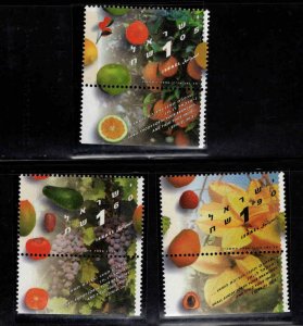 ISRAEL Scott 1280-1282 MNH**  stamp set with tabs