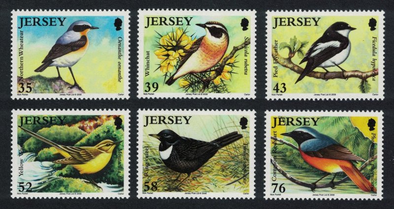 Jersey Wheatear Ouzel Wagtail Redstart Migrating Birds 6v SG#1400-1405