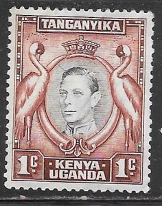 Kenya Uganda Tanganyika 66a: 1c George VI, unused, NG, F-VF