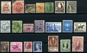AUSTRALIA Old Stamps Very Nice Lot-Good variety-Some Nice Issues-Kangaroo Koala