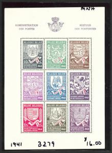 BELGIUM Scott B279 MNH** 1941 sheet CV$16