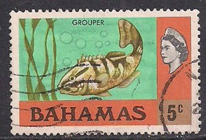 Bahamas 1971 QE2 5cents Fish SG 363 used ( E225 )