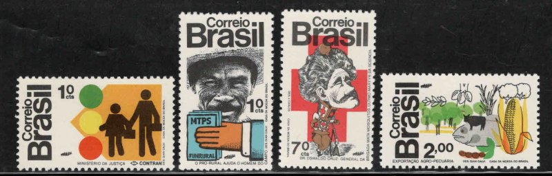 Brazil Scott 1268-1271 MNH** set 1972 CV $ 32