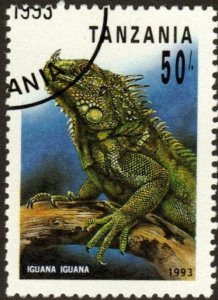 Tanzania 1129 - Cto - 50sh Iguana (1993) (cv $0.35) +