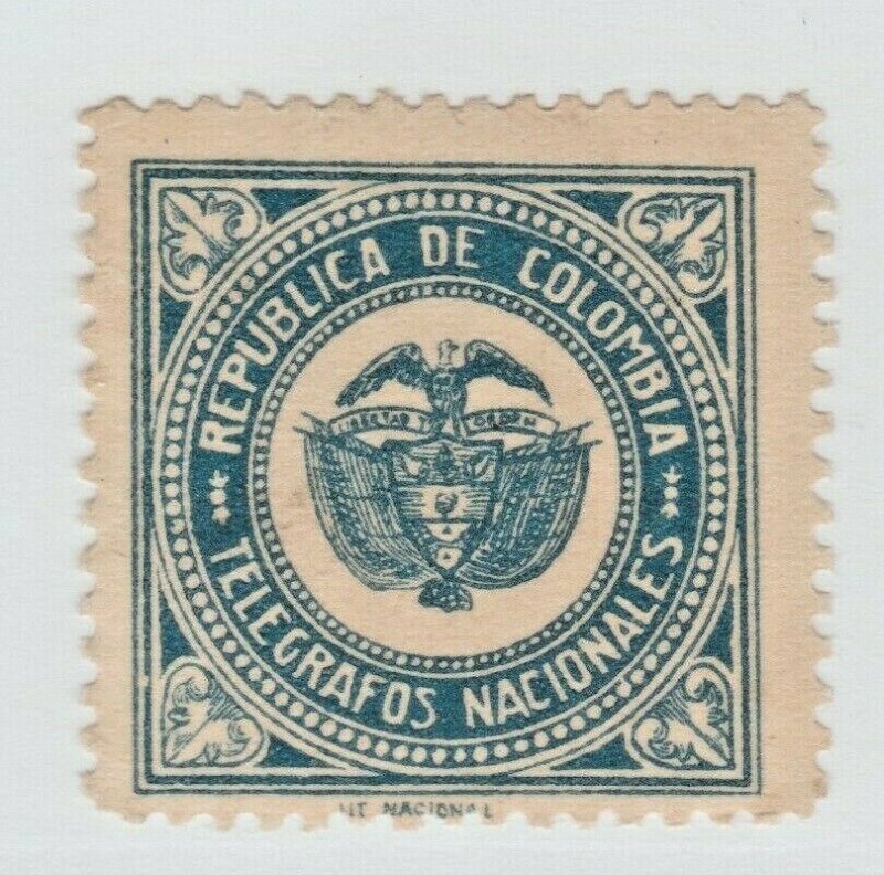 Columbia Telegraph envelope seal fiscal revenue Stamp 5-1-21 -no gum- extra nice