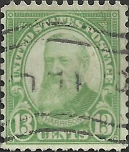 # 694 Used Yellow Green Benjamin Harrison