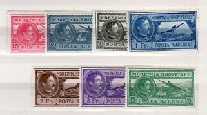 ALBANIA Sc C29-35 NH ISSUE OF 1930 - GREAT OLD AIR MAIL