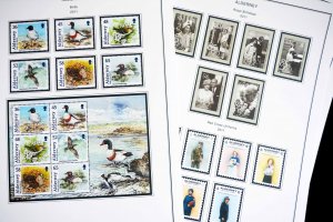 COLOR PRINTED ALDERNEY 1983-2018 STAMP ALBUM PAGES (80 illustrated pages)