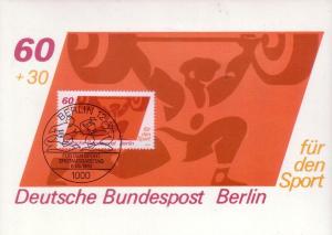 Berlin FDC Card Sc# 9NB69 Weightlifting L76